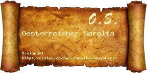 Oesterreicher Sarolta névjegykártya