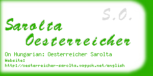 sarolta oesterreicher business card